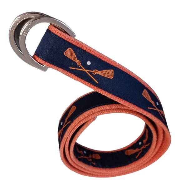 VINEYARD VINES & No 27 Inc canvas belt D-RING unisex LaCross whale - Picture 3 of 10